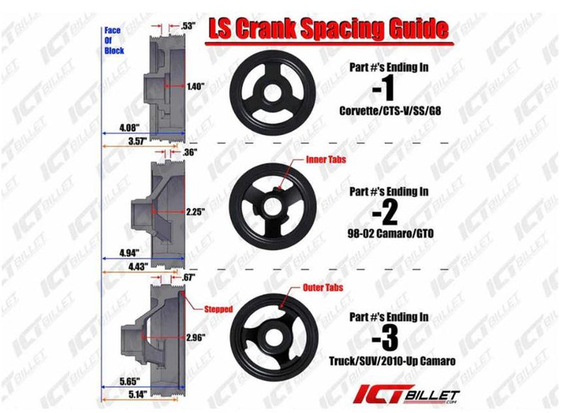ICT Billet Air Conditioning Compressor Brackets 551972-1