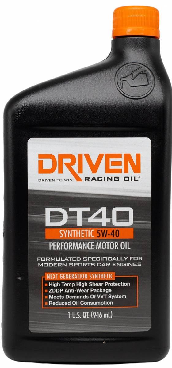 Driven 02406 DT40 High Performance Motor Oil - 5W40