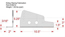 Kirkey Racing 99214 Floor Seat Mounting Brackets 3/16" Thick - Natural