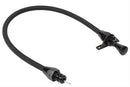 Lokar XTD-3AODFM Firewall Mount Transmission Dipstick with Black Stainless Steel Housing and Black Fittings for Ford AOD Transmission
