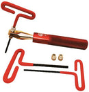 LSM Racing Products Valve Lash Wrench, 3/8 in Wrench, 1/8 and 5/32 and 3/16 in Allen, Insulated Handles, Aluminum, Red Anodized, Kit