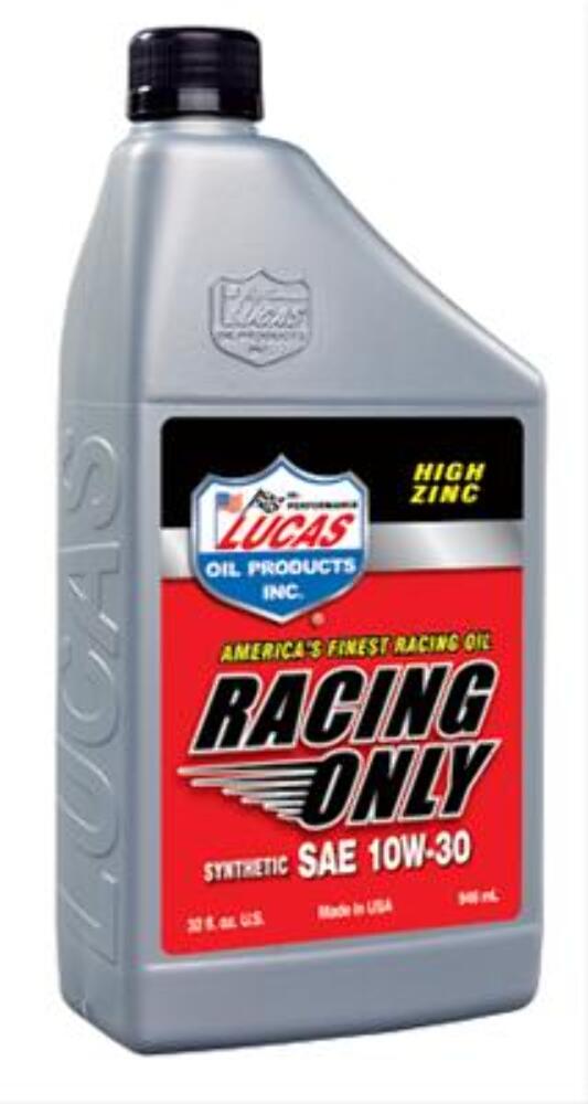 Lucas Oil 10610 Racing Only Motor Oil Synthetic SAE 10W-30 - 1 Quart