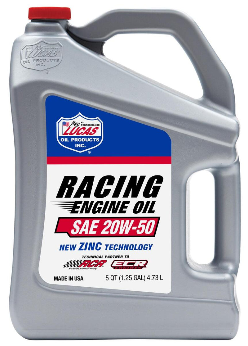 Lucas Oil 10621 Racing Only Motor Oil SAE 20W-50 - 5 Quart