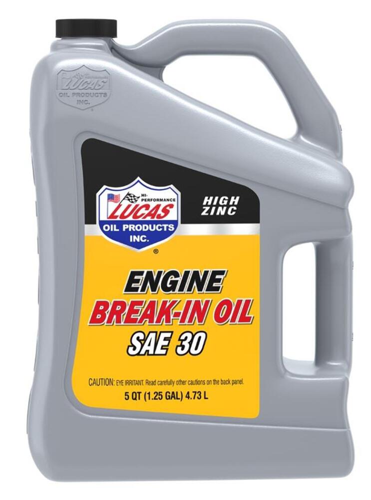 Lucas Oil 10631 High Zinc Engine Break-In Oil SAE 30 - 5 Quart