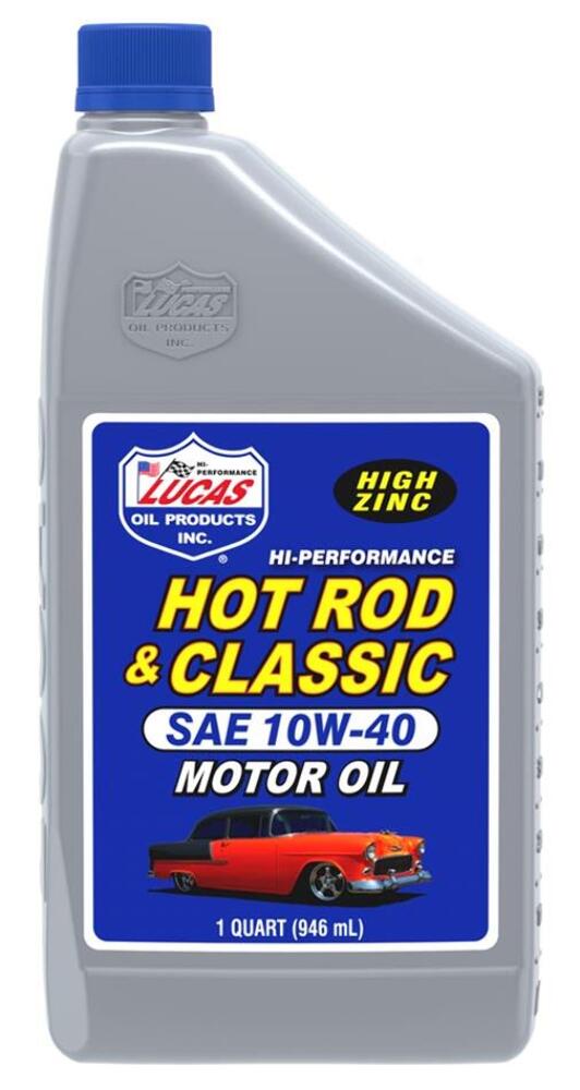Lucas Oil 10688 Hot Rod & Classic Car Motor Oil SAE 10W-40, 1 Quart