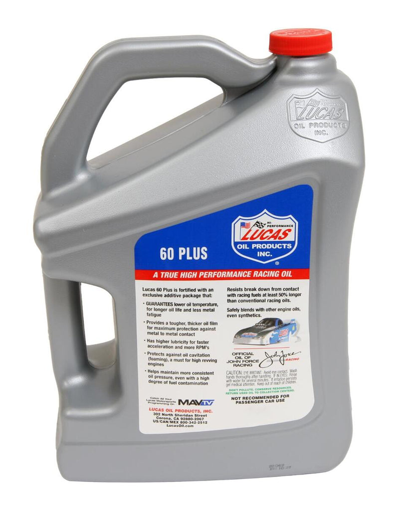 Lucas Oil 10910 "Plus" Racing Oil SAE 60 Plus - 5 Quart