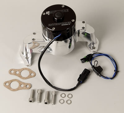 Meziere WP101U 100 Series Electric Water Pump, Fits Chevy SB 35 GPM - Polished