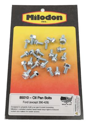 Milodon 85010 Oil Pan Bolt Kit, Fits Ford