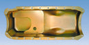 Milodon 30710 Steel, Gold Zinc Plated Stock Replacement Oil Pan BB Chevy