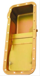 Milodon 30740 Oil Pan Steel Gold Iridite 5 qt. Ford FE Pre-1973 Front Sump Chass