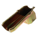 Milodon 31081 Oil Pan Steel Gold Iridite 5 qt. Chevy Small Block Right Hand