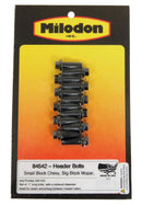 Milodon 84542 Header Bolts, 3/8"-16, 1.00" UHL; Chevy, Chrysler, Mopar
