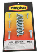 Milodon 85002 Oil Pan Bolts, Steel, Cadmium, Hex Head, Fits Chevy, LS Series