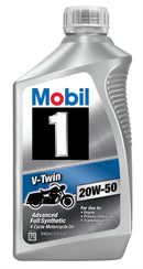 Mobil 1 V-Twin 20W-50 Synthetic Motorcycle Oil 112630