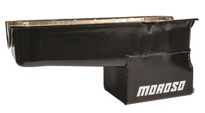 Moroso 20160 Oil Pan, 7 qt., Chevy, Small Block, Steel, Black Powdercoated,