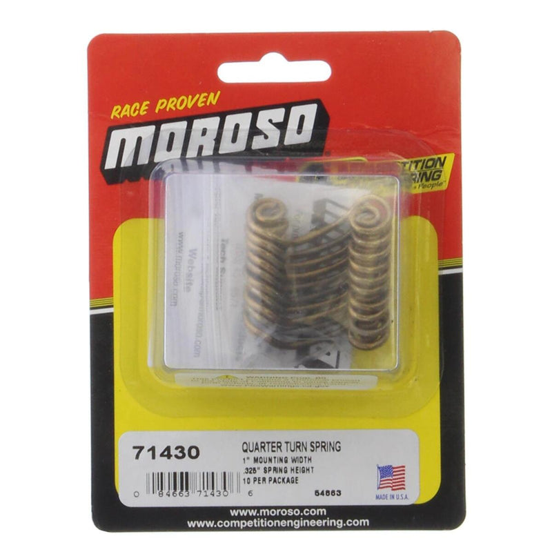 Moroso 71430 Replacement Fastener Springs 0.325" Dia / 1" Length