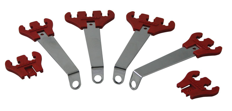 Moroso 72151 Universal Wire Loom, Chrome/Red 7-9mm - Horizontal