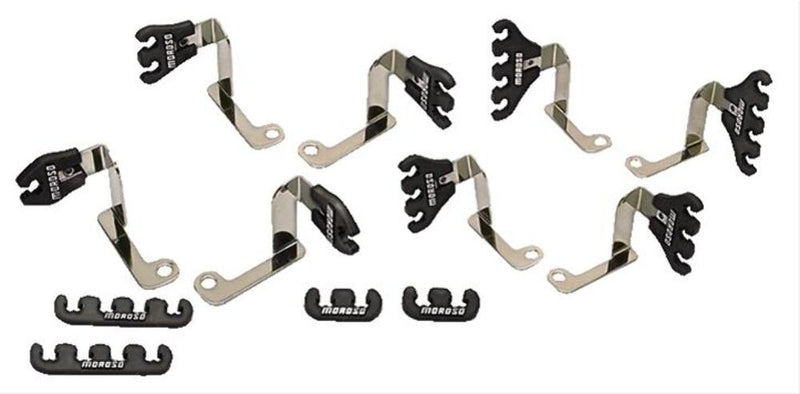 Moroso 72178 Super Looms Wire Loom, Chevy BB, Chrome/Black 7-9mm