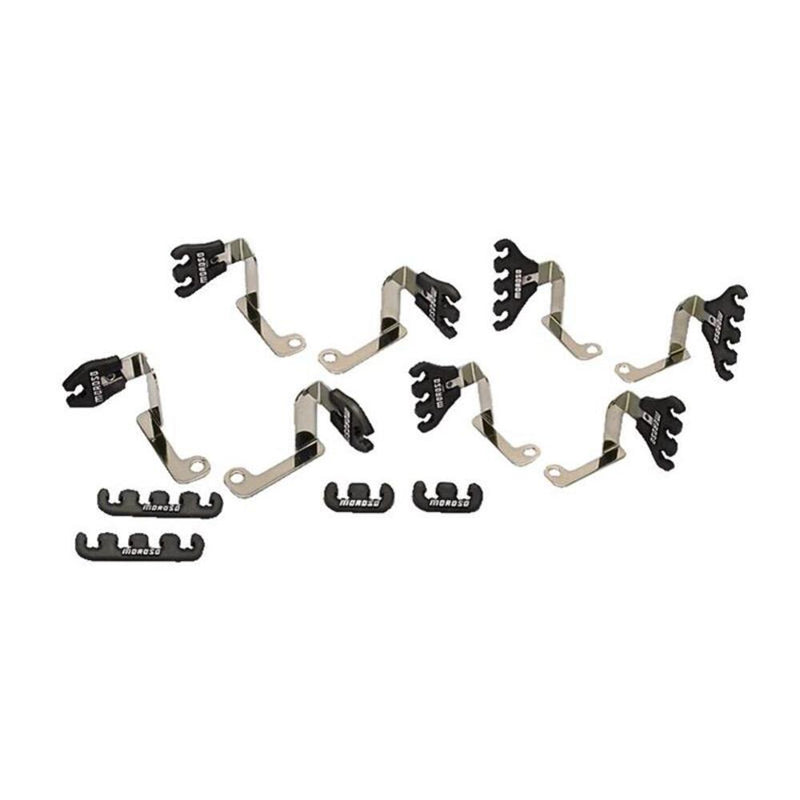 Moroso 72178 Super Looms Wire Loom, Chevy BB, Chrome/Black 7-9mm