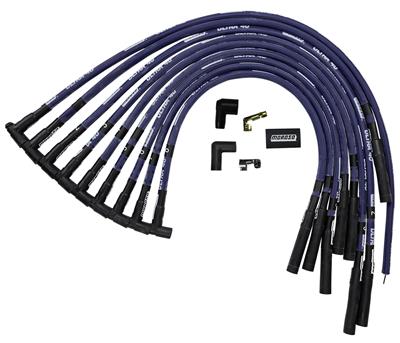 Moroso 73615 Spark Plug Wires Ultra 40 Spiral Core 8.65mm Blue Straight Boots
