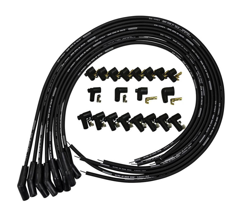 Moroso 73816 Ultra 40 Race Ignition Wire Set, Black 135° Boot