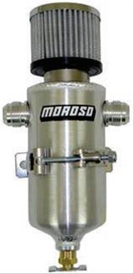 Moroso 85469 Breather Tank, Round, Aluminum, Natural