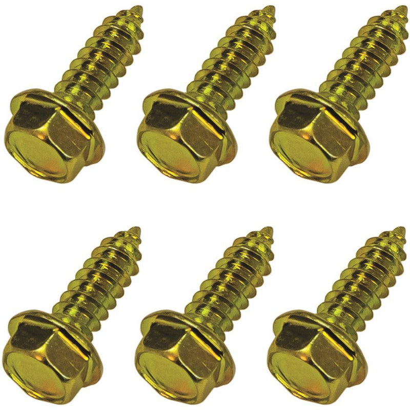 Moroso 90100 Rim Screws, Gold Iridited, 1/4 in. Diameter, 3/4 in. UHL, Set of 35
