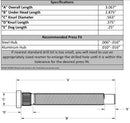 Moroso 46160 7/16"-20 x 2-7/8" Press-In Wheel Studs .560" Knurl
