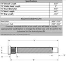 Moroso 46180 1/2"-20 x 3" Press-In Wheel Studs .615" Knurl