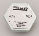 Moroso 63313 Racing Steel Radiator Cap, 12-16 psi