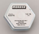 Moroso 63316 Racing Steel Radiator Cap, 14-18 psi