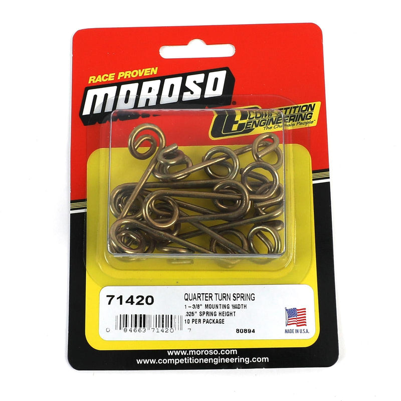 Moroso 71420 Replacement Fastener Springs 0.325" Dia / 1.375" Length