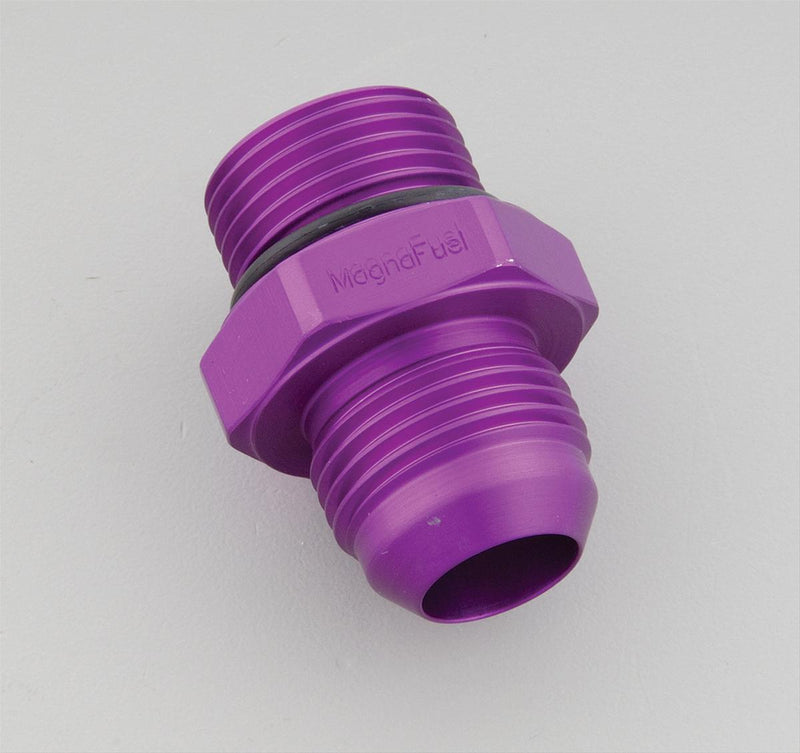 MagnaFuel MP-3009 Fitting Adapter AN to Straight Cut Straight Aluminum Purple