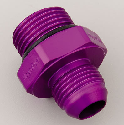 MagnaFuel MP-3019 Fitting Adapter AN to Straight Cut Straight Aluminum Purple