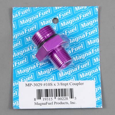 MagnaFuel MP-3029 Fitting Adapter Straight Cut to NPT Straight Aluminum Purple