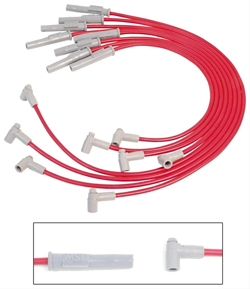 MSD 35379 Super Conductor Spark Plug Wire Set, Chevy 366-454 w/ HEI Cap