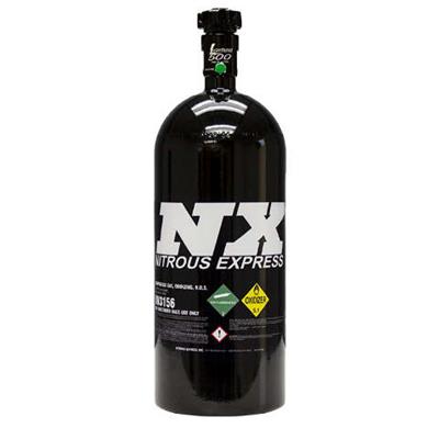 Nitrous Express 11100B Nitrous Oxide Bottle, 10lb - Lightning 500 Valve, -4AN, Black