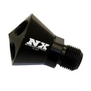 Nitrous Express 16053 Showerhead Nitrous Distributor Block Integrated 8AN Input 6AN Outlet Showerhead Nitrous Distributor Block