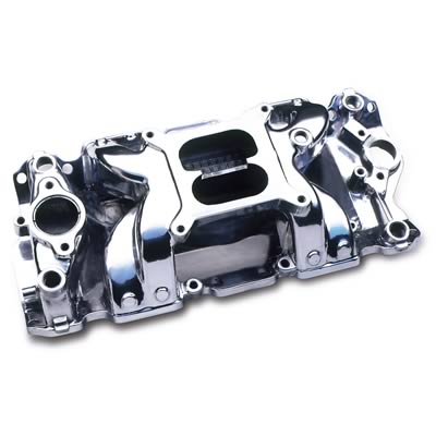 Professional Products 52025 Intake Manifold CrossWind Polished, SB Chevy