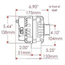 Powermaster 58247 Street Alternator - 165 Amps, For GM - Black