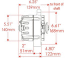 Powermaster 7294 Street Alternator - 100 Amp, For GM