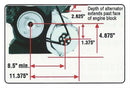 Powermaster 890 Billet Alternator Bracket - Chevy Big Block