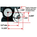 Powermaster 890 Billet Alternator Bracket - Chevy Big Block