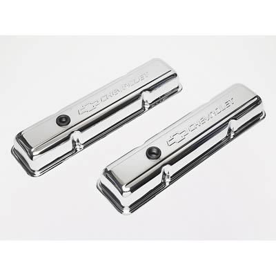 Proform 141-102 Stamped Steel Chevy Valve Covers, Chrome - Stock Height