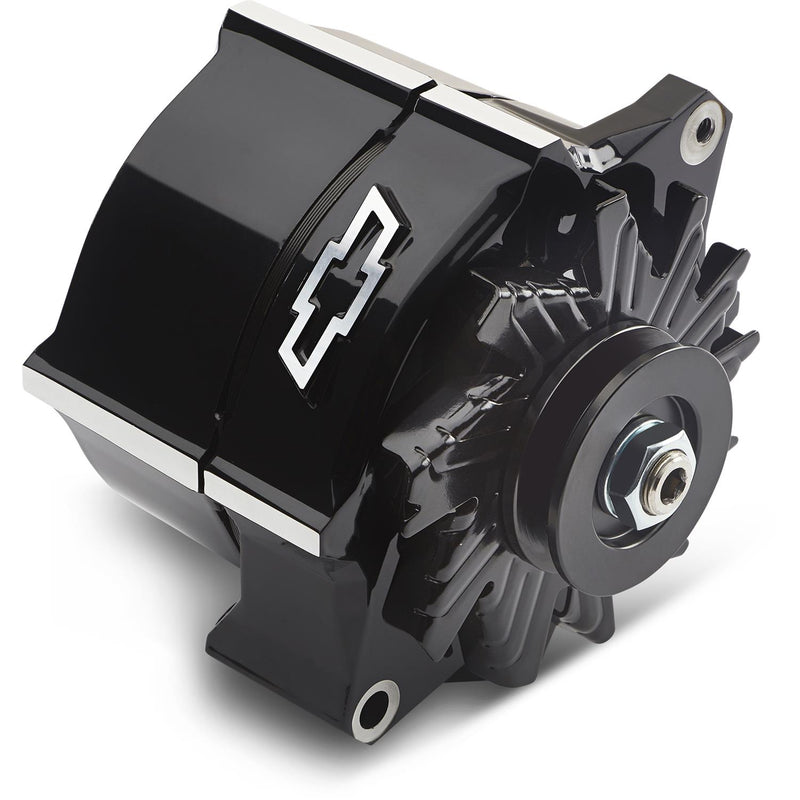 Proform 141-147 Liquid Black Slant Edge Alternator - 100 Amp, Fits GM