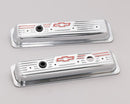 Proform 141-107 Chevy Red Bowtie Valve Covers, Center Bolt. Chevy S/B V8, 1987-LS.