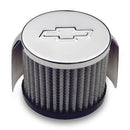 Proform 141-621 Chevy Bowtie Emblem Push-In Filter Air Breather w/ Hood, 3"