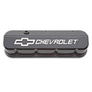 Proform 141-868 GM Licensed Slant Edge Valve Covers, Fits Chevy BB - Black