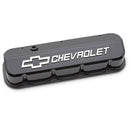 Proform 141-868 GM Licensed Slant Edge Valve Covers, Fits Chevy BB - Black