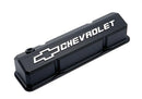 Proform 141-921 Slant-Edge Valve Covers Chevy Bowtie, Black Crinkle